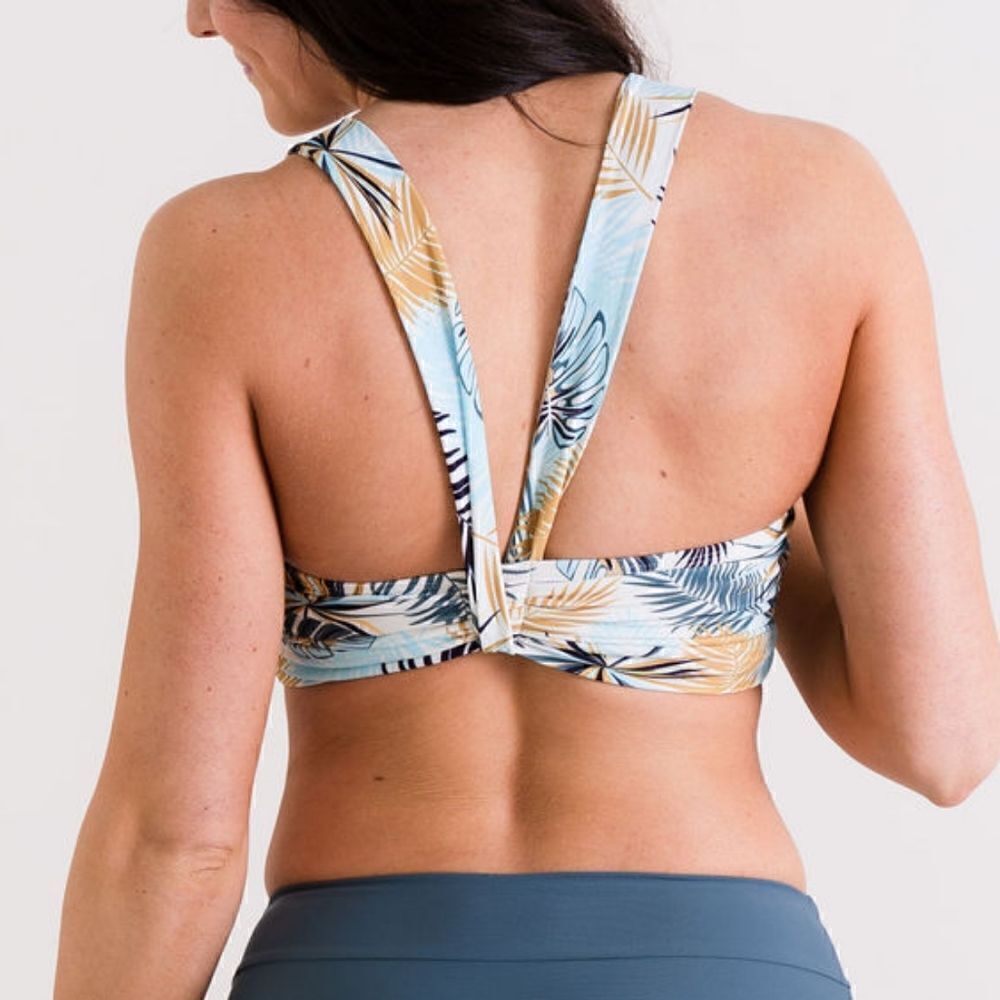 Crossback Athletic Bikini Swimsuit Top Sports Bralette Green Size Small - Picture 10 of 16